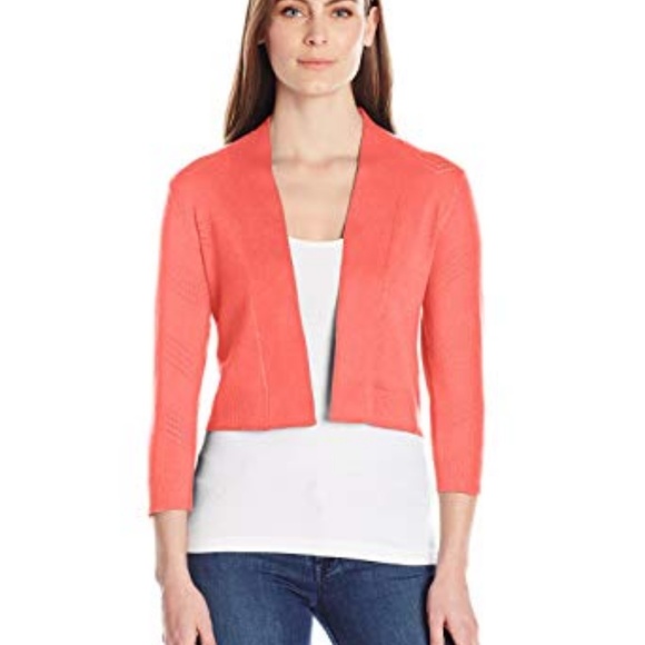 📌NWT Ronni Nicole 3/4 Chevron Sleeve Shrug Bolero - Picture 2 of 2